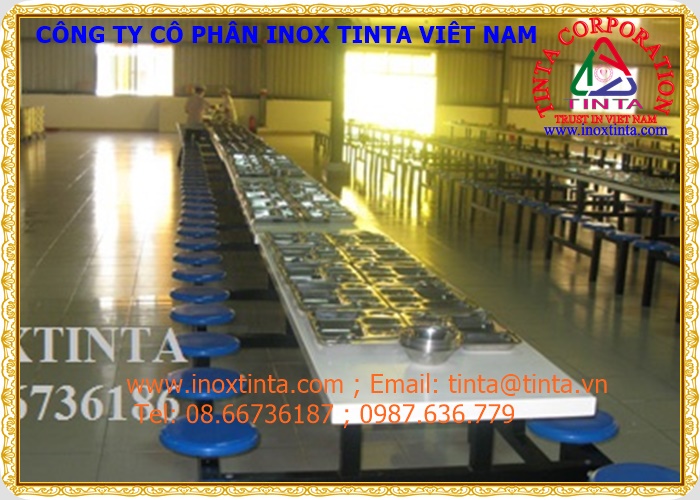Bàn ghế nhà ăn công nhân - Bàn Ghế Inox TinTa - Công Ty Cổ Phần Inox TinTa Việt Nam